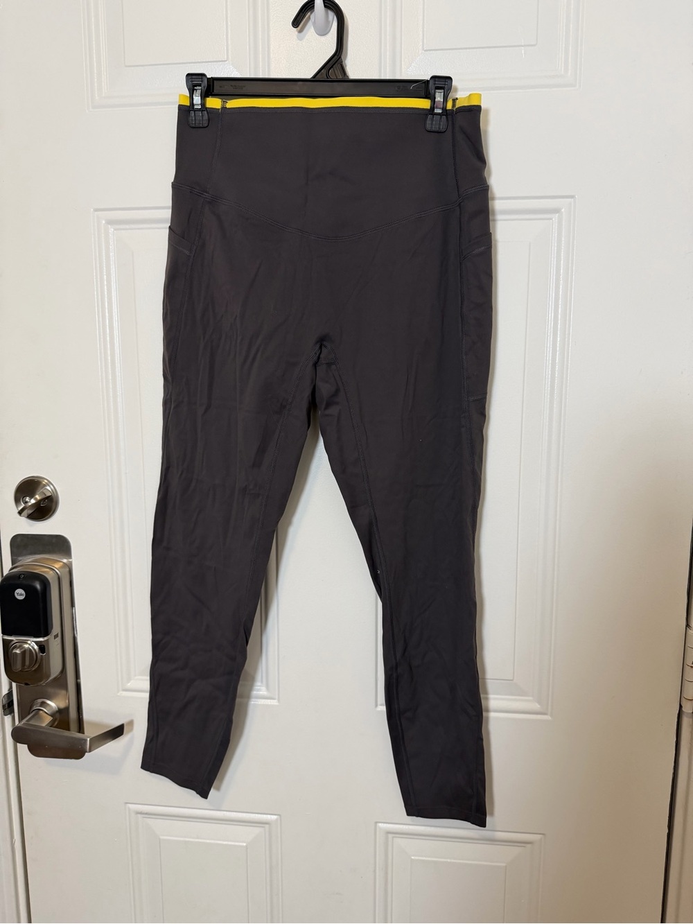 Popvil High Waist Grey & Yellow Leggings